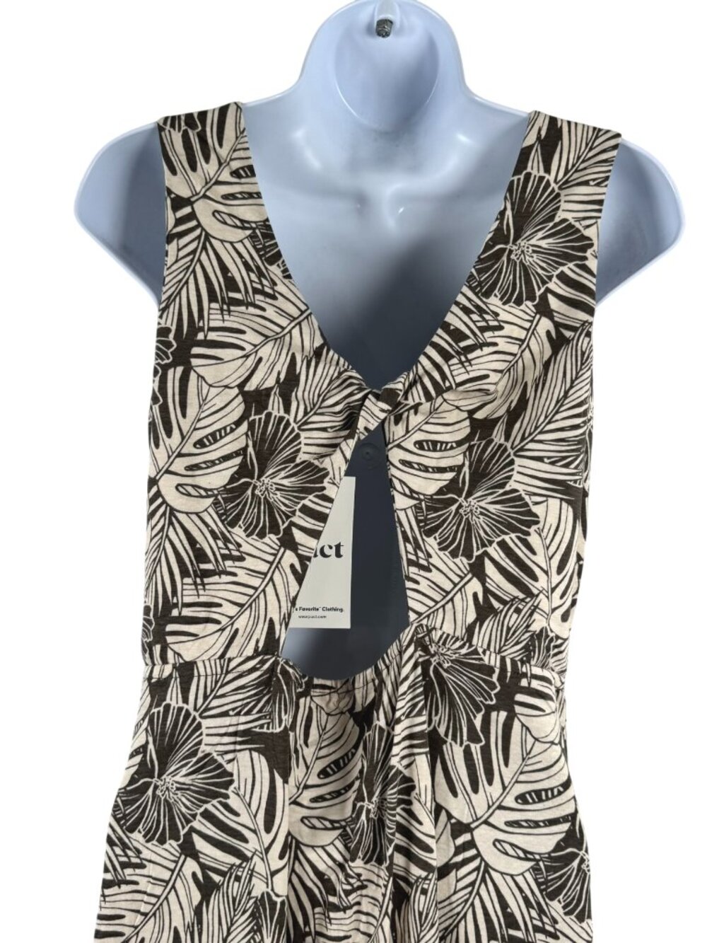 Pact The Soiree Fitted Tank Dress Large Printed Sleeveless NWT DR-1909 - Picture 5 of 6